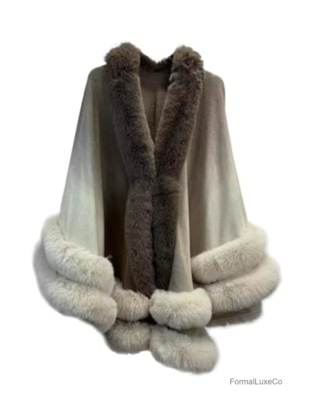 Faux Fur Wrap Shawl Stole Cape for Prom Evening Party Formal